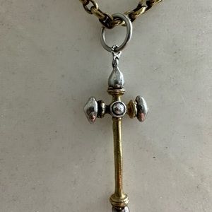 Waxing Poetic cross charm